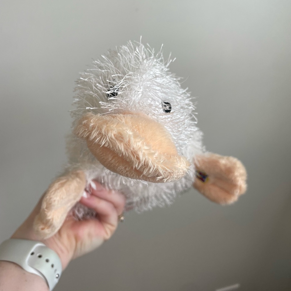 Plush White and Tan Duck Toy WEBKINZ